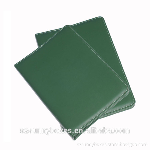 A5 Leather Portfolio Folder Plastic Green PVC 6 Ring Binder Mechanism